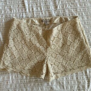 Banana Republic Women’s Daisy Pattern Lined Cotton Lace Shorts sz 12 P